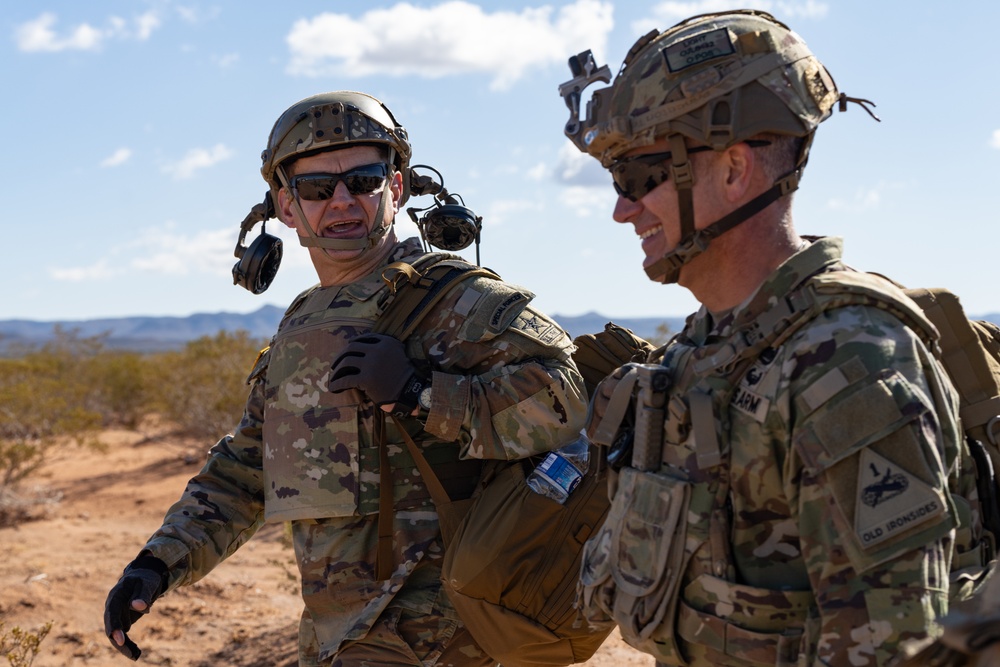 Sergeant Major of the Army Visits Fort Bliss Tank Gunnery