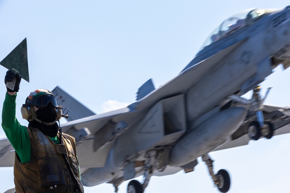 USS Gerald R. Ford is underway in the Atlanitc Ocean