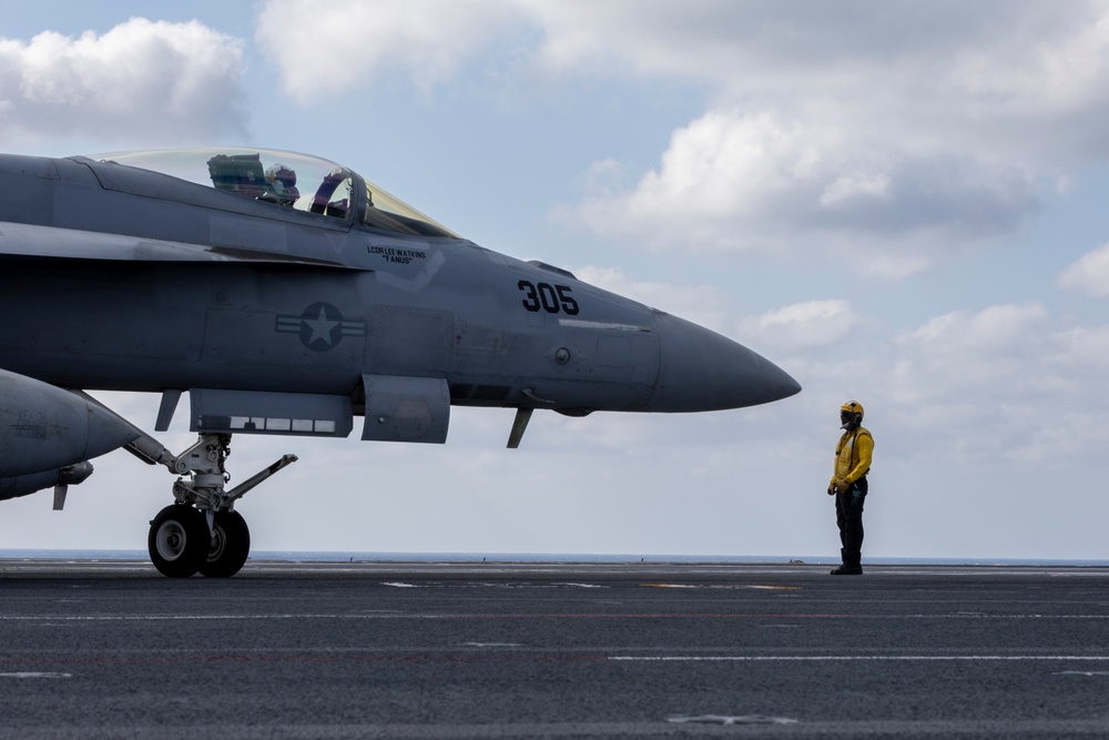 USS Gerald R. Ford is underway in the Atlanitc Ocean