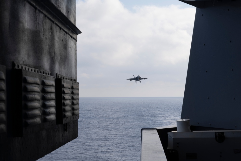 USS Gerald R. Ford is underway in the Atlanitc Ocean