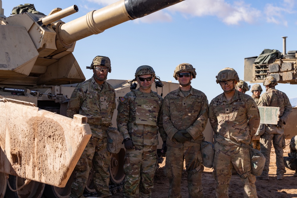 Sergeant Major of the Army Visits Fort Bliss Tank Gunnery