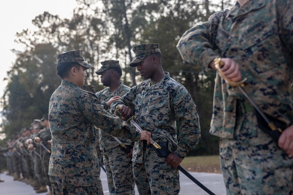 2nd MLG Corporals Course Learn Noncommissioned Officer Sword Movements