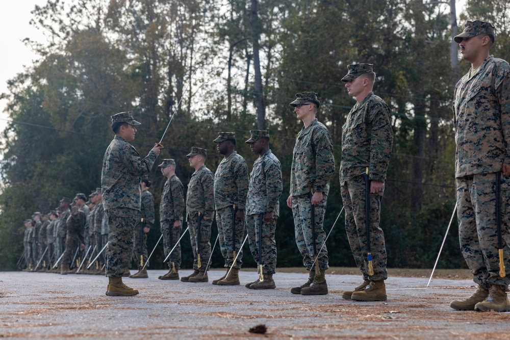 2nd MLG Corporals Course Learn Noncommissioned Officer Sword Movements