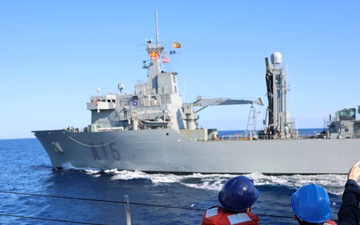 USS Arleigh Burke Replenishment-at-Sea with Spanish Oiler