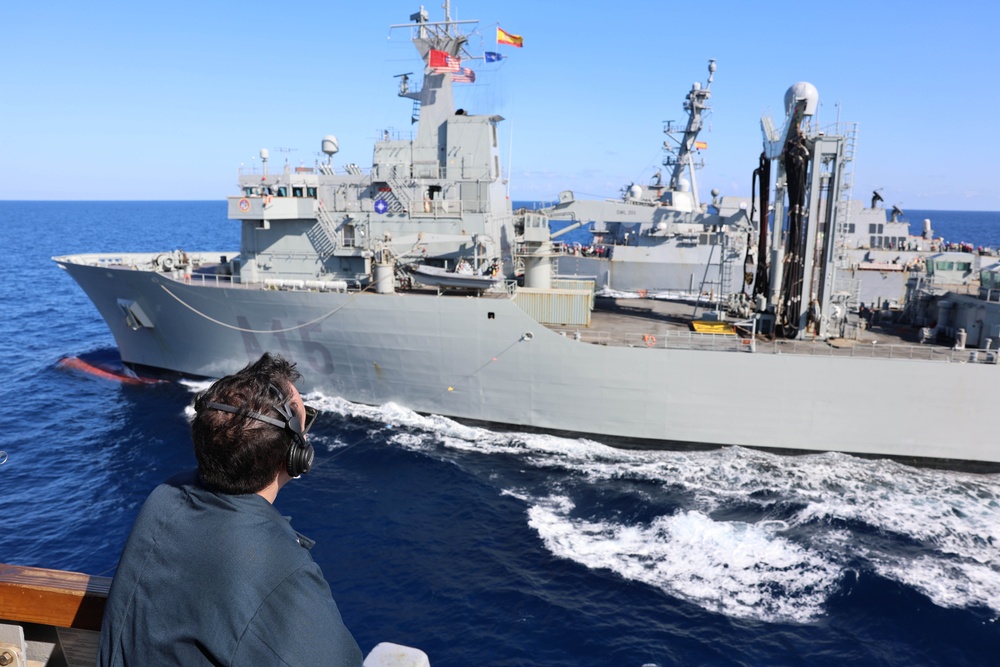 USS Arleigh Burke Replenishment-at-Sea with Spanish Oiler