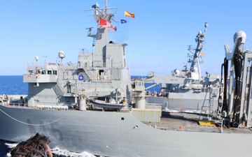 USS Arleigh Burke Replenishment-at-Sea with Spanish Oiler