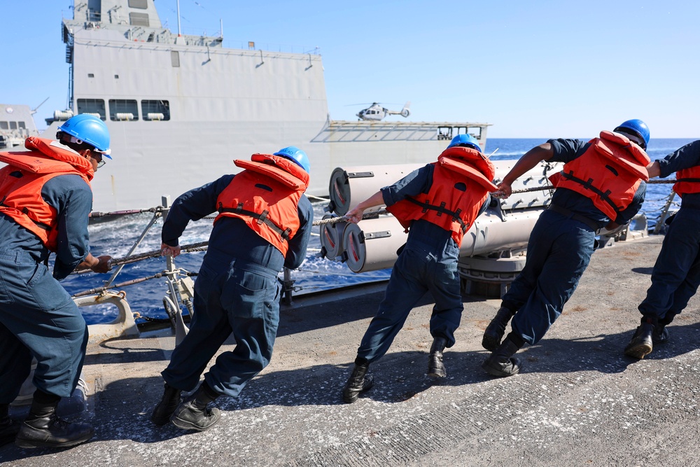 USS Arleigh Burke Replenishment-at-Sea with Spanish Oiler