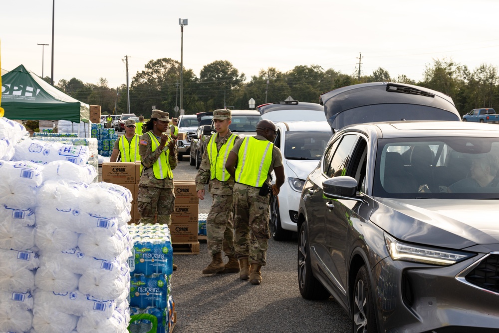 Point of Distribution for Hurricane Helene relief