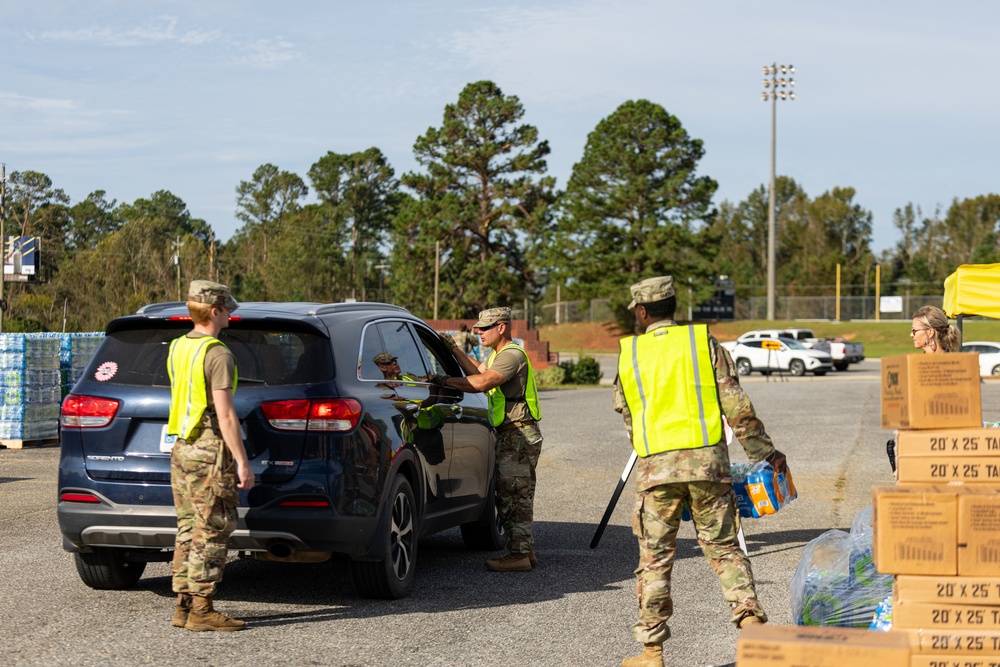 Point of Distribution for Hurricane Helene relief