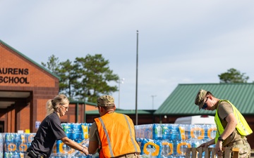 Point of Distribution for Hurricane Helene relief