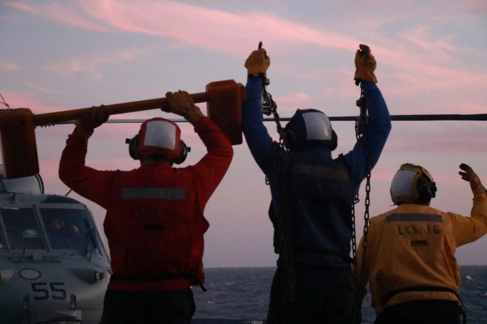 USS Tulsa (LCS 16) Conducts Flight Operations