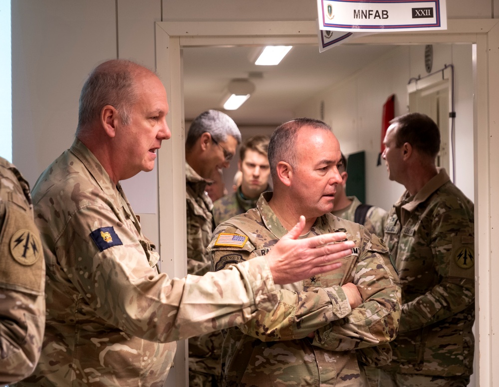 2-star, US Artillery Commander visits HQ ARRC Forward Corps Joint Fires and Influence Branch