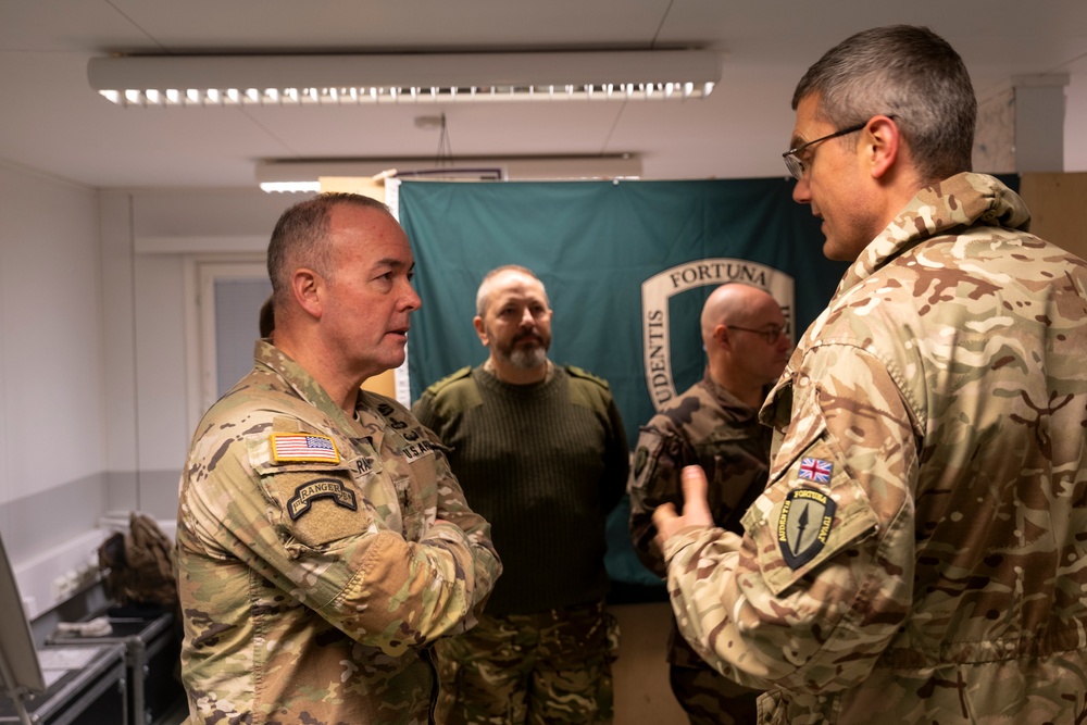 2-star, US Artillery Commander visits HQ ARRC Forward Corps Joint Fires and Influence Branch