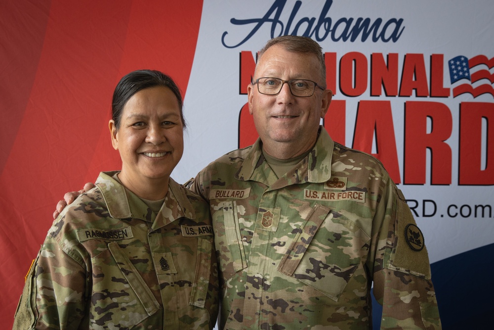 Alabama Guard enlisted leaders pose for a photo with Romanian partner