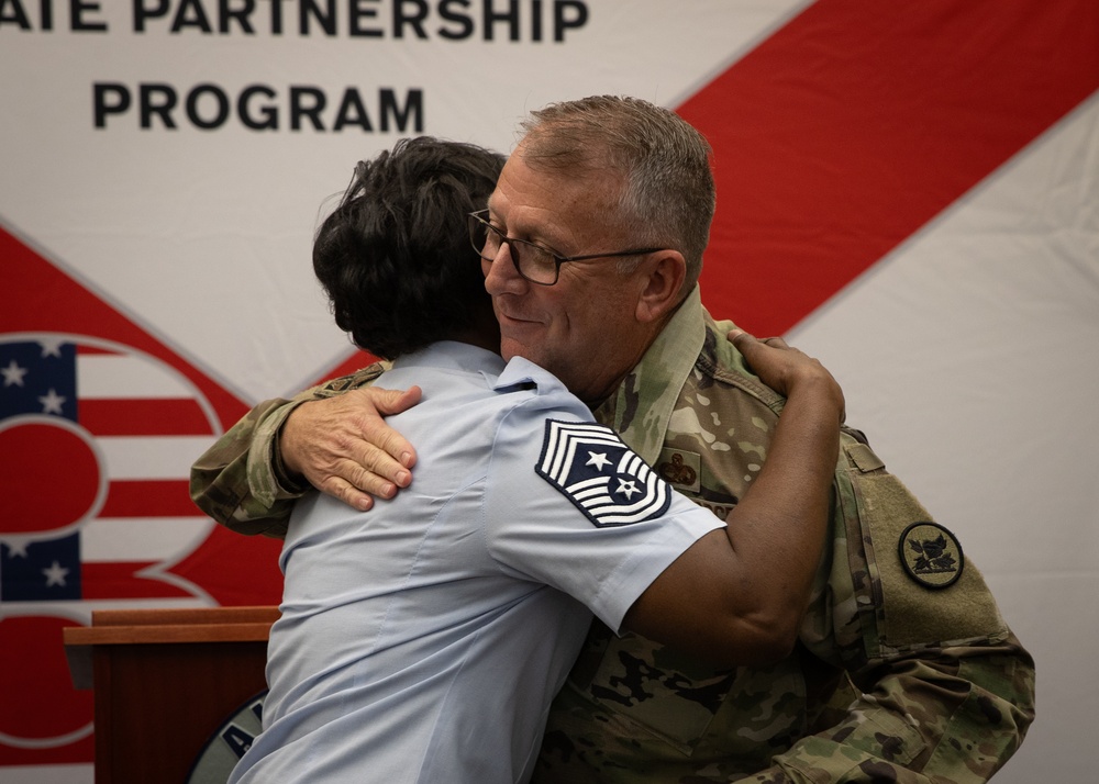 Outgoing Senior Enlisted Leader hosts a small retirement ceremony