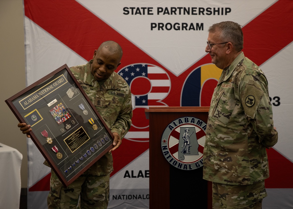 Outgoing Senior Enlisted Leader hosts a small retirement ceremony