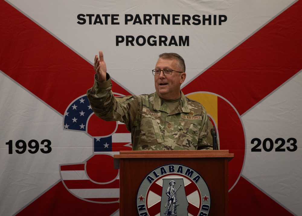 Outgoing Senior Enlisted Leader hosts a small retirement ceremony