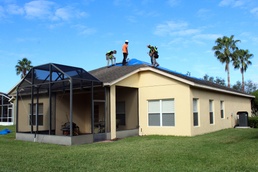 USACE’s Operation Blue Roof contractors Install Final Blue Roof in Florida