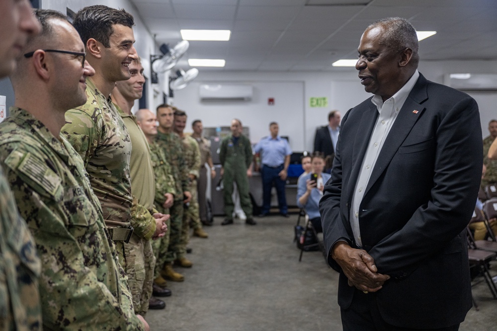 Secretary Austin visits Command, Control Fusion Center, Palawan