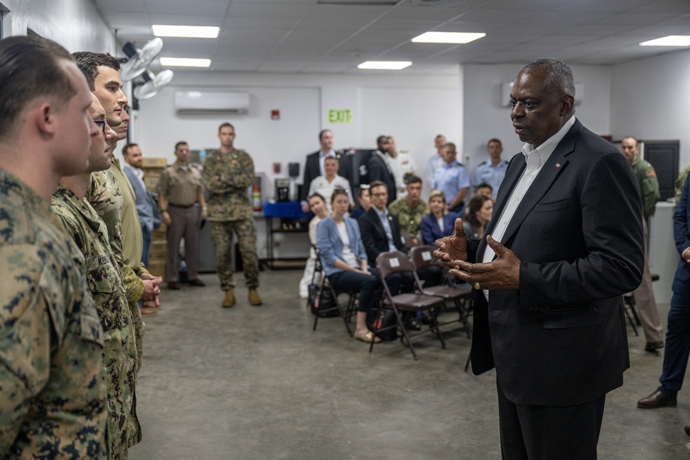 Secretary Austin visits Command, Control Fusion Center, Palawan