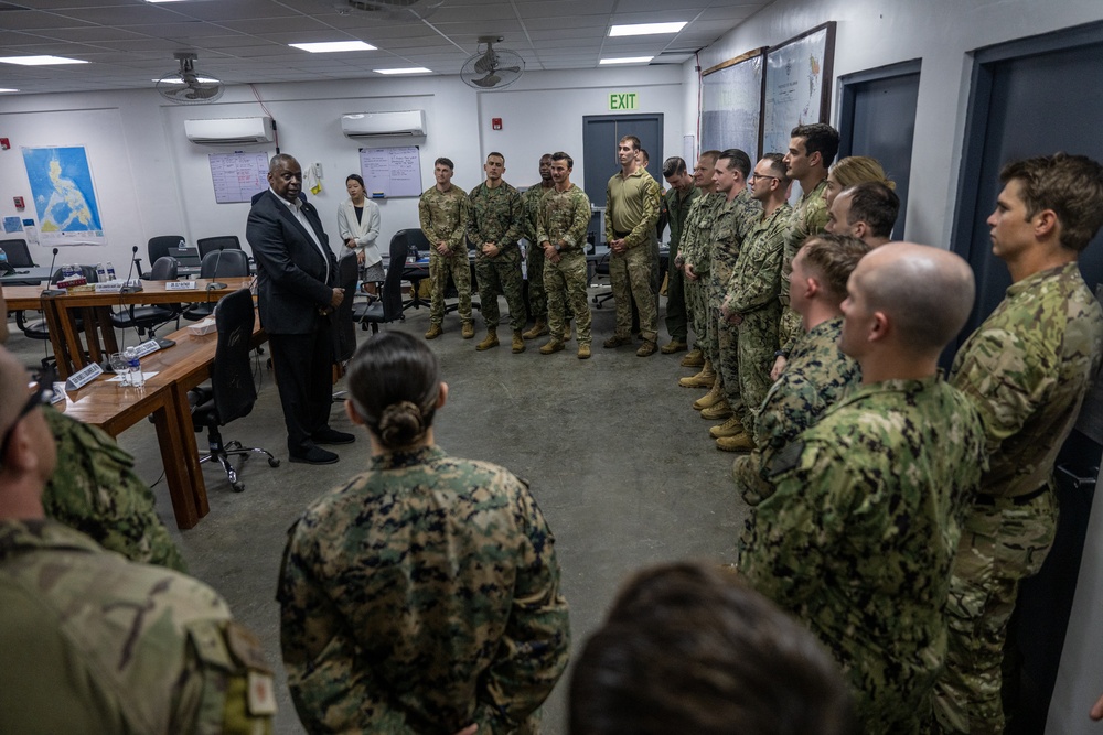 Secretary Austin visits Command, Control Fusion Center, Palawan