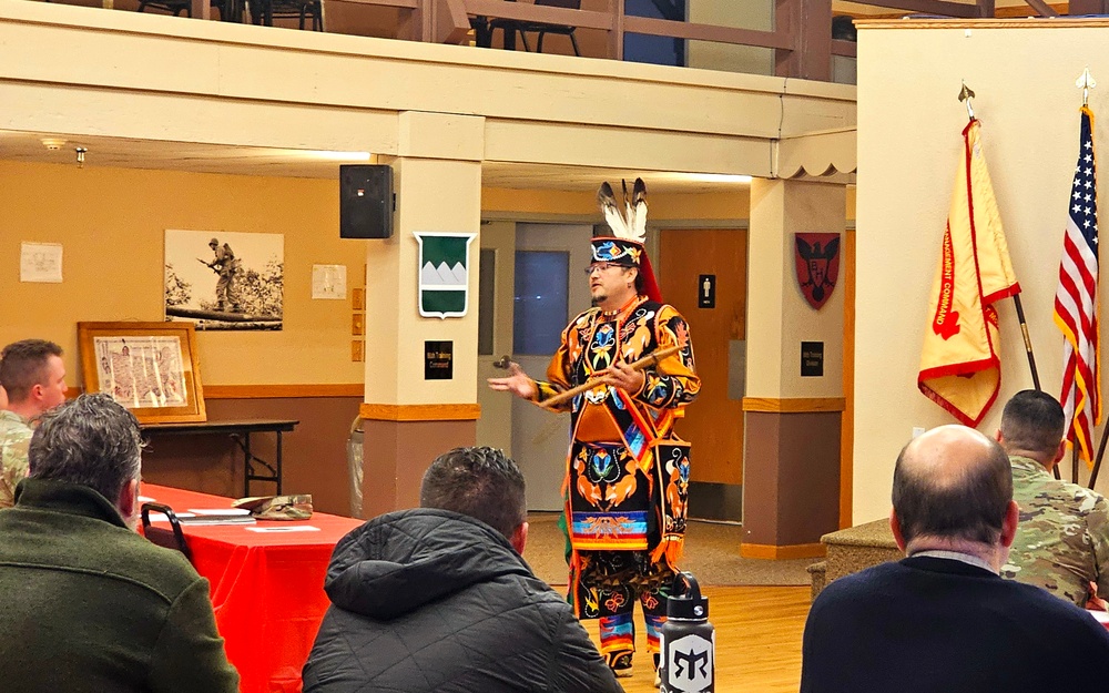 Storyteller with Red Cliff Band of Lake Superior Chippewa highlights Fort McCoy’s 2024 Native American Heritage Month observance