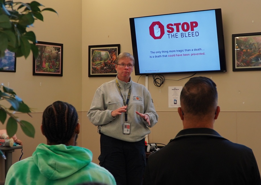 NWS Yorktown's Youth Center staff receive Stop the Bleed Training