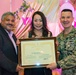 CFAY MWR Secretary Yuki Yamamoto receives Certificate of Farewell and Appreciation, Nov. 20, 2024