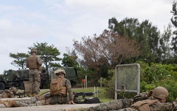 MACS-4 Marines fire M240 machine guns during live fire range