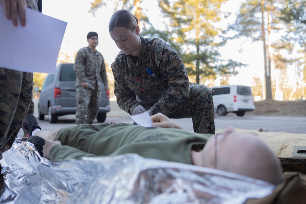 U.S. Navy Corpsman Conduct Practical Application of TCCC