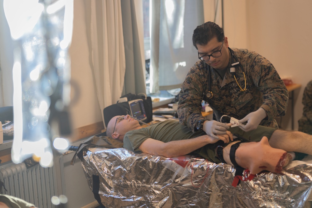 U.S. Navy Corpsman Conduct Practical Application of TCCC