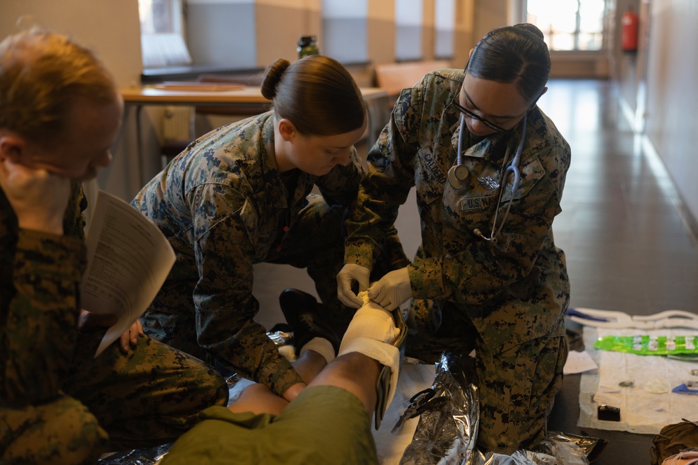 U.S. Navy Corpsman Conduct Practical Application of TCCC