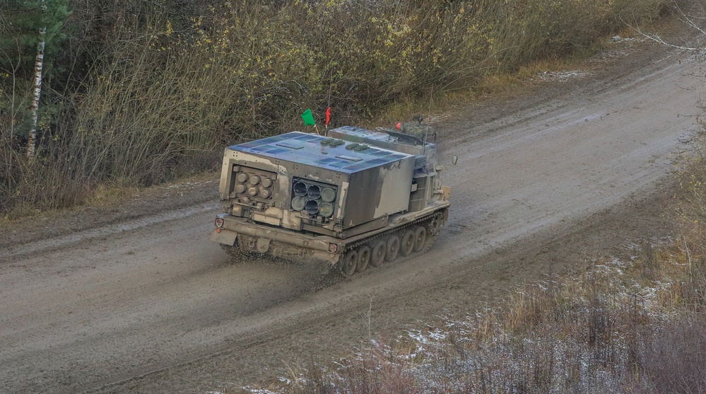 German soldiers execute live fire mission with MARS II weapon system as part of Exercise Dynamic Front 25