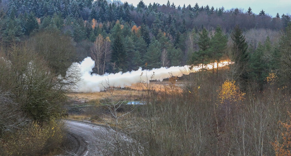 German soldiers execute live fire mission with MARS II weapon system as part of Exercise Dynamic Front 25