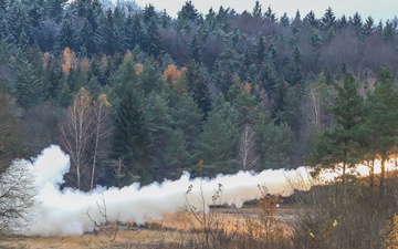 German soldiers execute live fire mission with MARS II weapon system as part of Exercise Dynamic Front 25