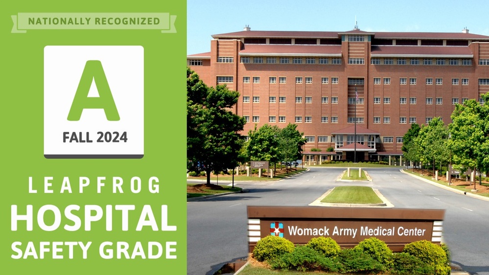 Womack Receives Consecutive “A” Hospital Safety Grade