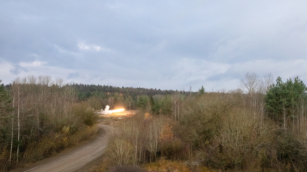 German Army soldiers execute live fire missions with MARS II weapons system during Dynamic Front 25