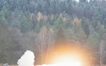 German Army soldiers execute live fire missions with MARS II weapons system during Dynamic Front 25