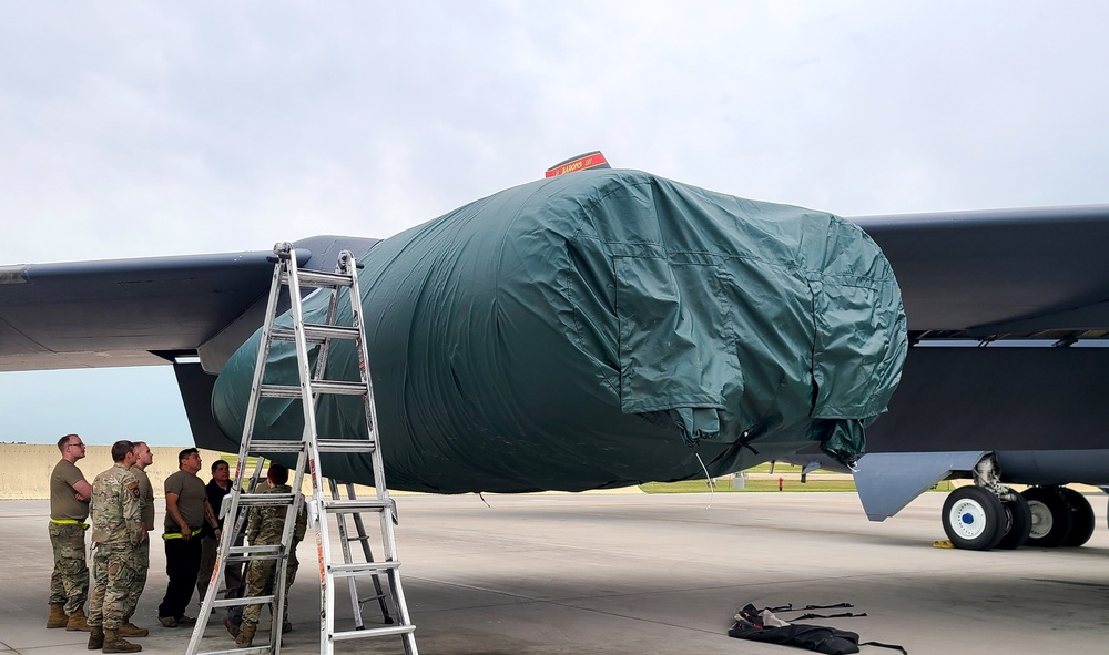 New B-52 engine cover prototype testing protects Minot’s bomber fleet