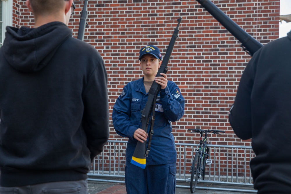 Iwo Jima Sailors at Granby High NJROTC