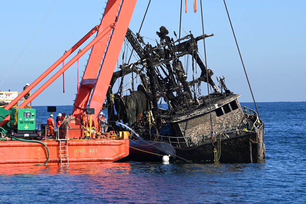 Partners monitor salvage of sunken fishing vessel off New Jersey