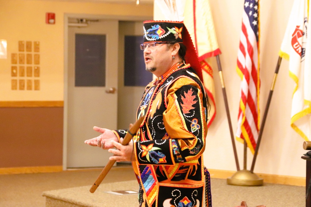 Storyteller with Red Cliff Band of Lake Superior Chippewa highlights Fort McCoy’s 2024 Native American Heritage Month observance