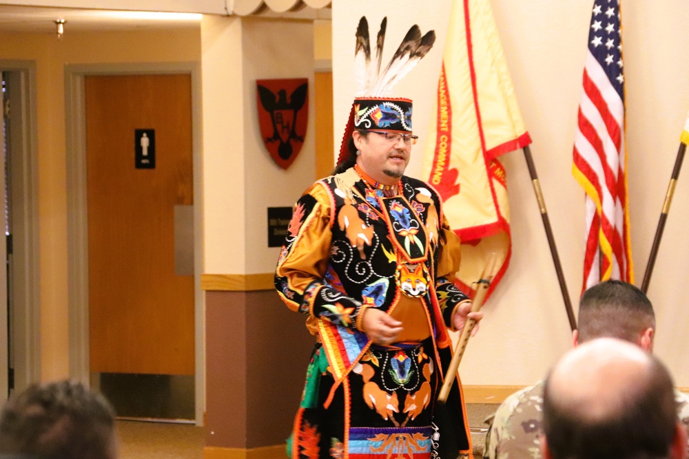 Storyteller with Red Cliff Band of Lake Superior Chippewa highlights Fort McCoy’s 2024 Native American Heritage Month observance