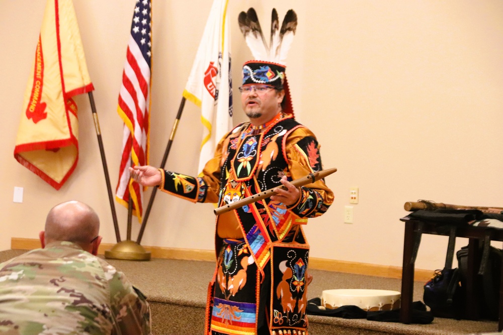 Storyteller with Red Cliff Band of Lake Superior Chippewa highlights Fort McCoy’s 2024 Native American Heritage Month observance