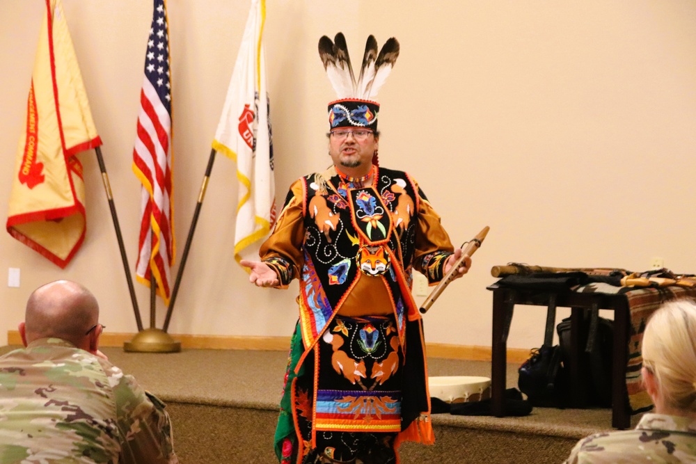 Storyteller with Red Cliff Band of Lake Superior Chippewa highlights Fort McCoy’s 2024 Native American Heritage Month observance