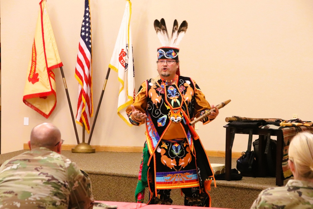 Storyteller with Red Cliff Band of Lake Superior Chippewa highlights Fort McCoy’s 2024 Native American Heritage Month observance