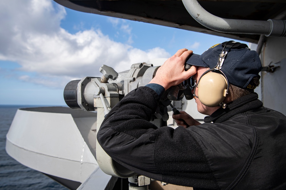 Nimitz Sailor Stands Watch