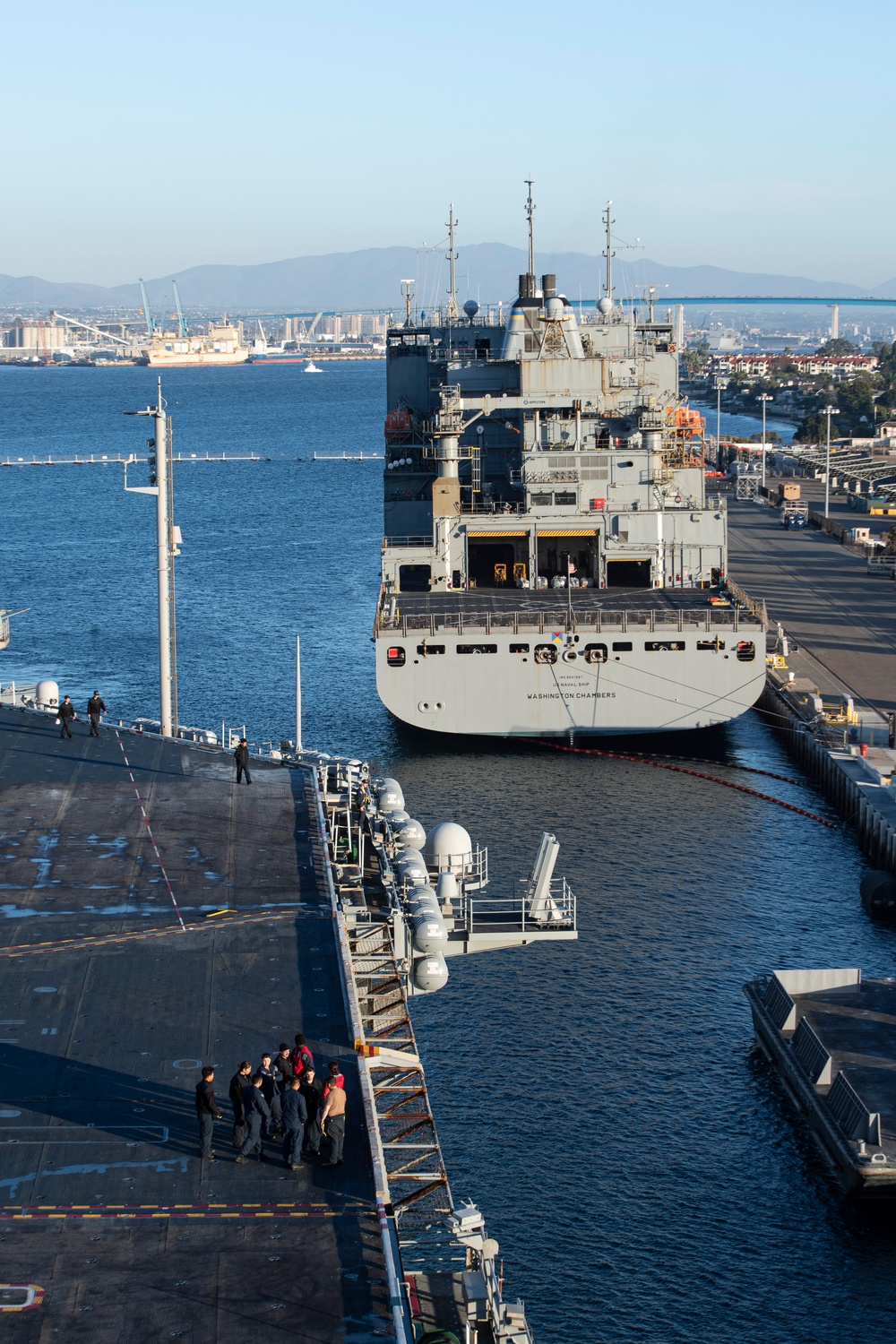 USS Nimitz Prepares to Moor