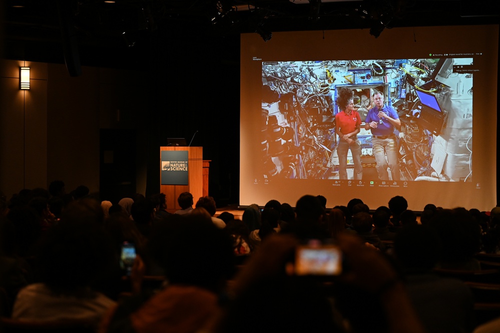 A Cosmic Connection: USSF Astronaut Calls STEM Students from ISS