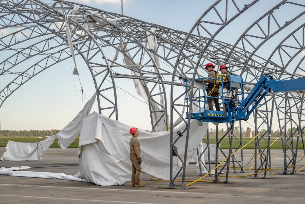 823rd RED HORSE Squadron Supports Hurricane Helene Recovery Efforts at Moody AFB